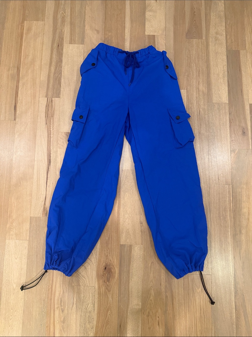 Women’s Cargo Jogger Pants in Bright Blue- Hip Hop Costume